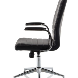Ezra Medium Back Leather Executive Office Chair with Arms - Image 37