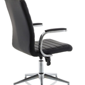 Ezra Medium Back Leather Executive Office Chair with Arms - Image 40