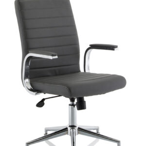 Ezra Medium Back Leather Executive Office Chair with Arms - Image 44