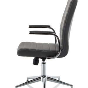 Ezra Medium Back Leather Executive Office Chair with Arms - Image 47