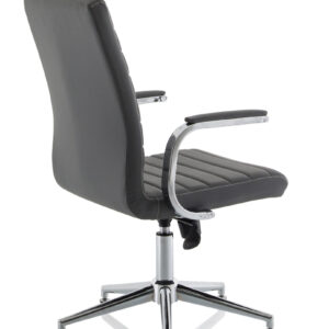 Ezra Medium Back Leather Executive Office Chair with Arms - Image 50