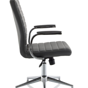 Ezra Medium Back Leather Executive Office Chair with Arms - Image 51