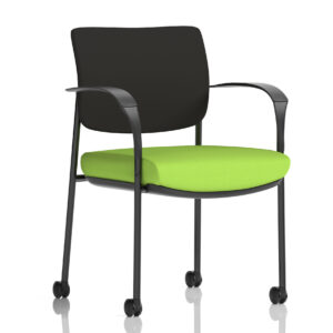 Brunswick Deluxe Medium Back Visitor Office Chair with Arms with Castors - Image 4