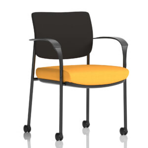 Brunswick Deluxe Medium Back Visitor Office Chair with Arms with Castors - Image 5