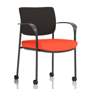 Brunswick Deluxe Medium Back Visitor Office Chair with Arms with Castors - Image 7