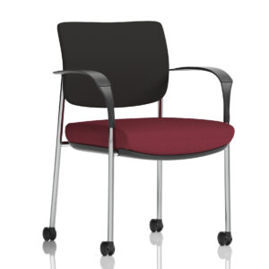 Brunswick Deluxe Medium Back Visitor Office Chair with Arms with Castors - Image 10