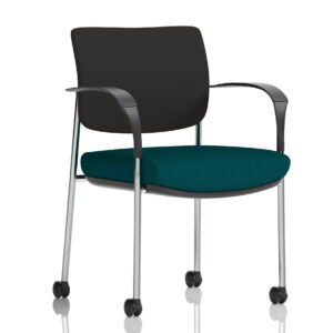 Brunswick Deluxe Medium Back Visitor Office Chair with Arms with Castors - Image 11