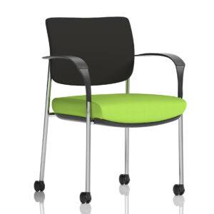 Brunswick Deluxe Medium Back Visitor Office Chair with Arms with Castors - Image 12