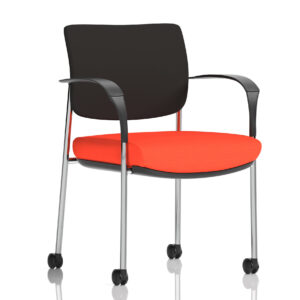 Brunswick Deluxe Medium Back Visitor Office Chair with Arms with Castors - Image 15