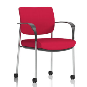 Brunswick Deluxe Medium Back Visitor Office Chair with Arms with Castors - Image 25