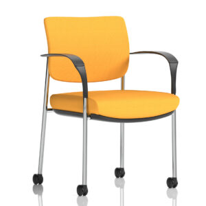 Brunswick Deluxe Medium Back Visitor Office Chair with Arms with Castors - Image 29