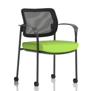 Brunswick Deluxe Medium Back Visitor Office Chair with Arms with Castors - Image 36
