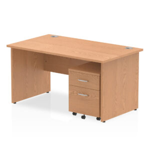 Impulse Panel End Straight Desk With Mobile Pedestal - Image 19