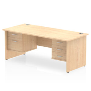 Impulse 1600mm Panel End Straight Desk With Two Fixed Pedestal - Image 15