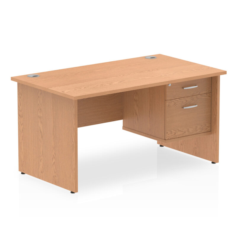 Impulse 1400mm Panel End Straight Desk With Single Fixed Pedestal - Image 16