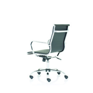Nola Black Leather Executive Office Chair with Arms - Image 2