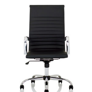 Nola Black Leather Executive Office Chair with Arms - Image 7