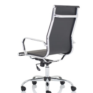 Nola Black Leather Executive Office Chair with Arms - Image 9