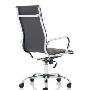 Nola Black Leather Executive Office Chair with Arms - Image 10