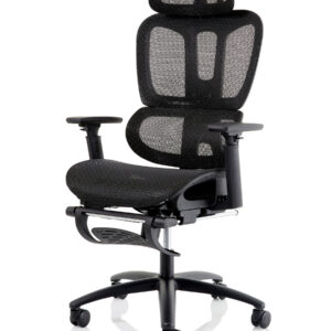 Horizon Executive Mesh Chair With Height Adjustable Arms and Footrest - Image 3