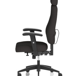 Nexus High Back Black Fabric Ergonomic Task Operator Office Chair with Arms and Headrest - Image 4