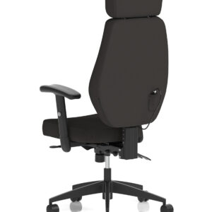 Nexus High Back Black Fabric Ergonomic Task Operator Office Chair with Arms and Headrest - Image 5