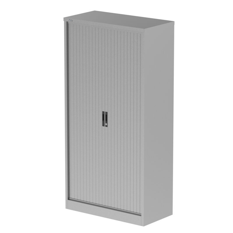 Qube Side Tambour Cupboard With Shelves - Image 34