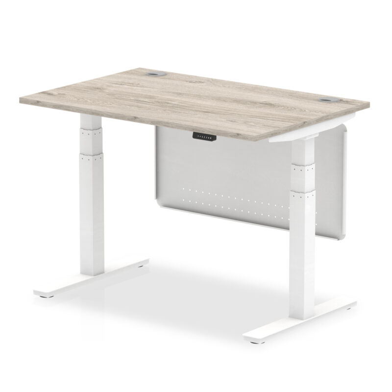 OE - Air Height Adjustable Desk with Cable Ports with Steel Modesty Panel - Image 43