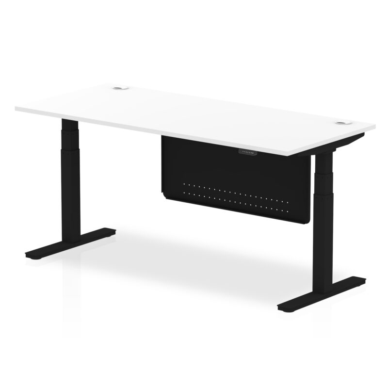 OE - Air Height Adjustable Desk with Cable Ports with Steel Modesty Panel - Image 60
