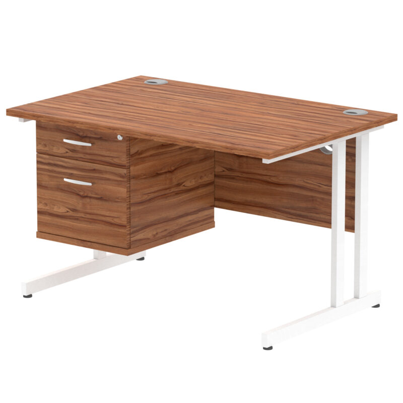 OE - Impulse 1200mm Cantilever Straight Desk With Single Fixed Pedestal - Image 10