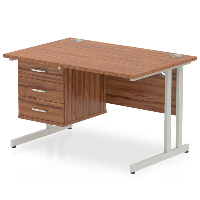 OE - Impulse 1200mm Cantilever Straight Desk With Single Fixed Pedestal - Image 11
