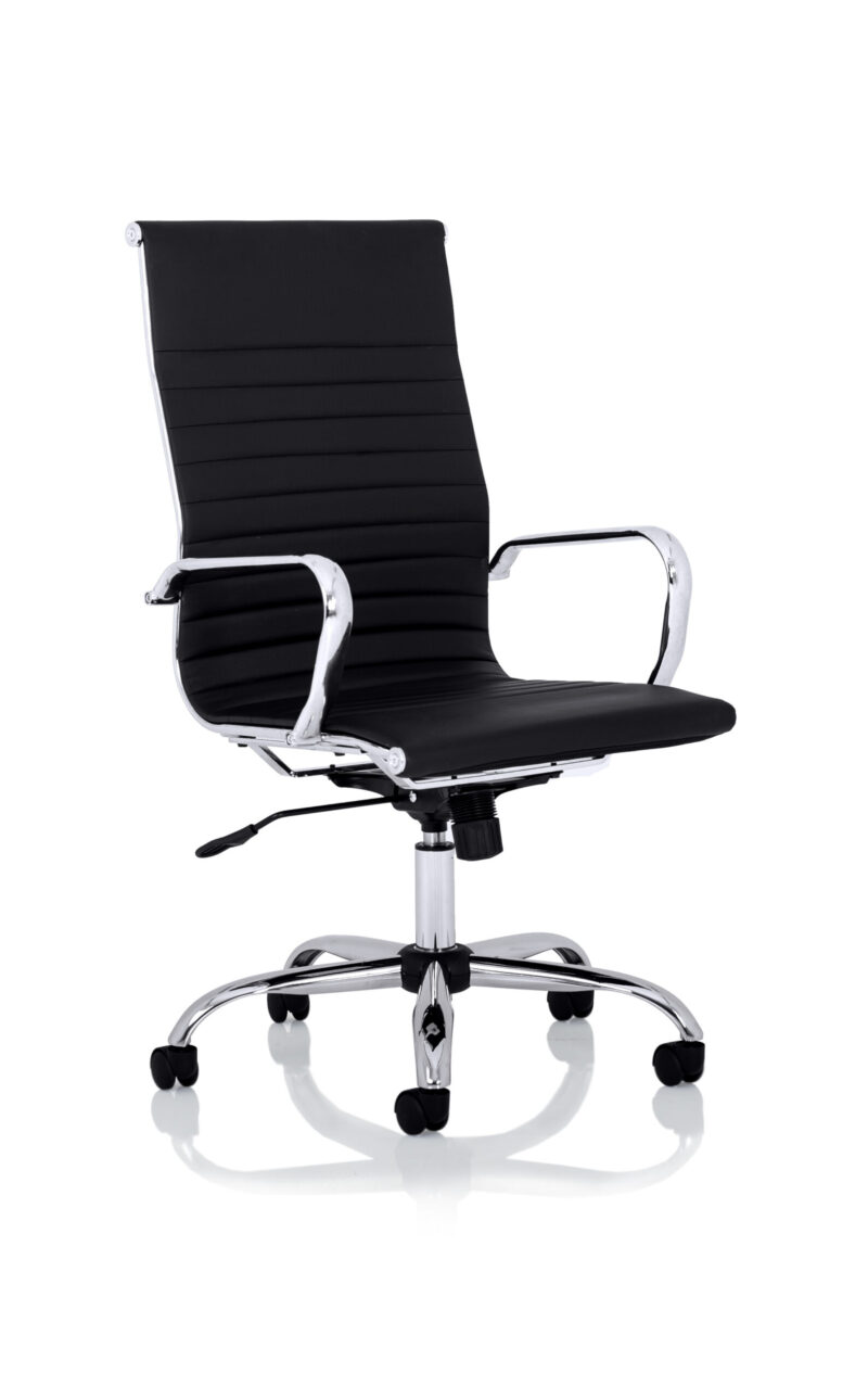 OE - Nola Black Leather Executive Office Chair with Arms - Image 2