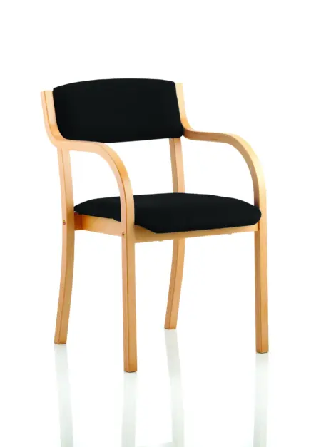 Madrid Wooden Frame Visitor Chair with Arms