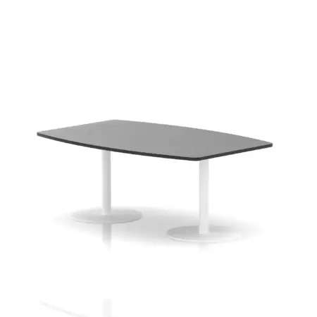 Italia High Gloss Boardroom Table White Leg